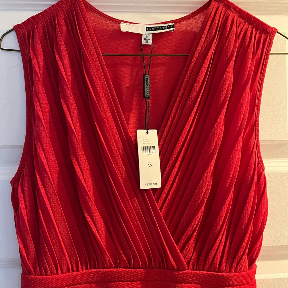 Tracy Reese Red Midi Dress